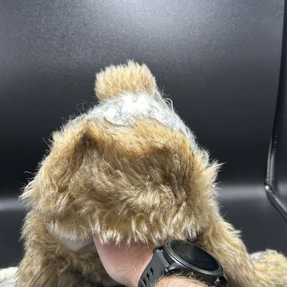 American Eagle Trapper Hat Unisex One Size Brown Gret Wool Blend Tie - Picture 5 of 5